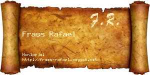 Frass Rafael névjegykártya